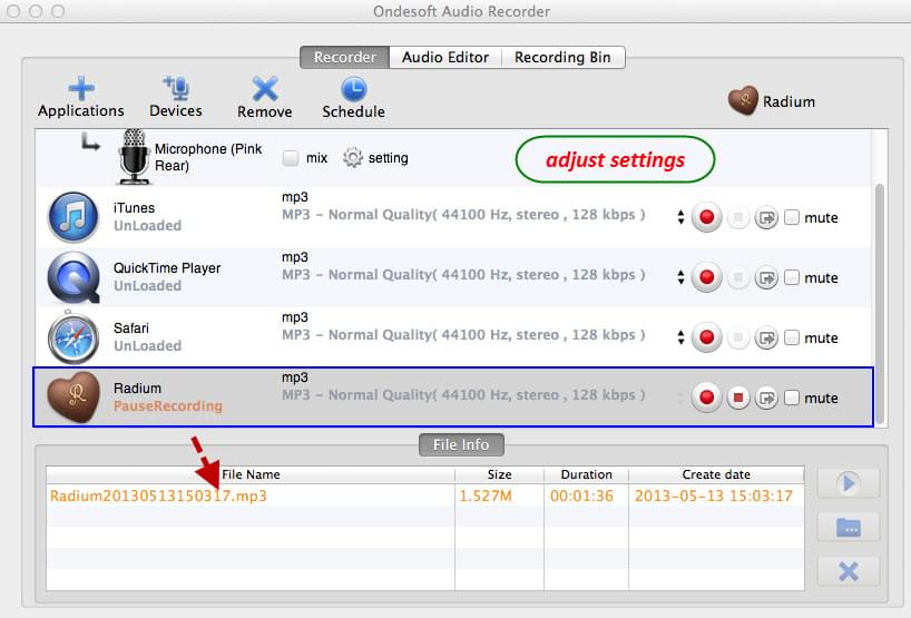 Ondesoft Audio Recorder supports Mac OS versions from 10.6.0 to 10.9 and it caters popular file formats such as MP3, AAC, FLAC, and the likes.