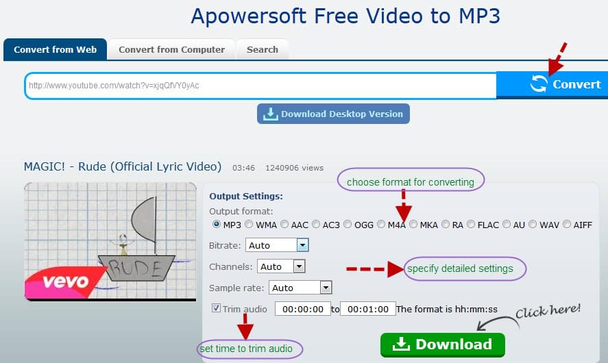 extract mp3 from youtube