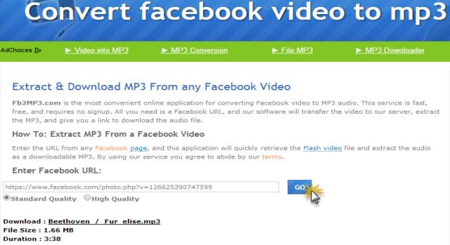 facebook to mp3 converter free